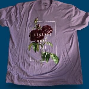 Legends Don't Die Graphic T-Shirt - Purple